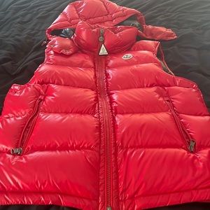 Red moncler vest